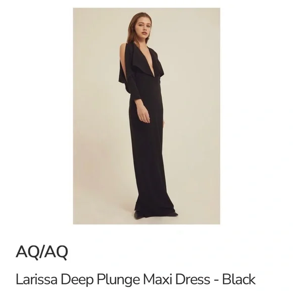 Larissa Plunge Maxi dress - Black